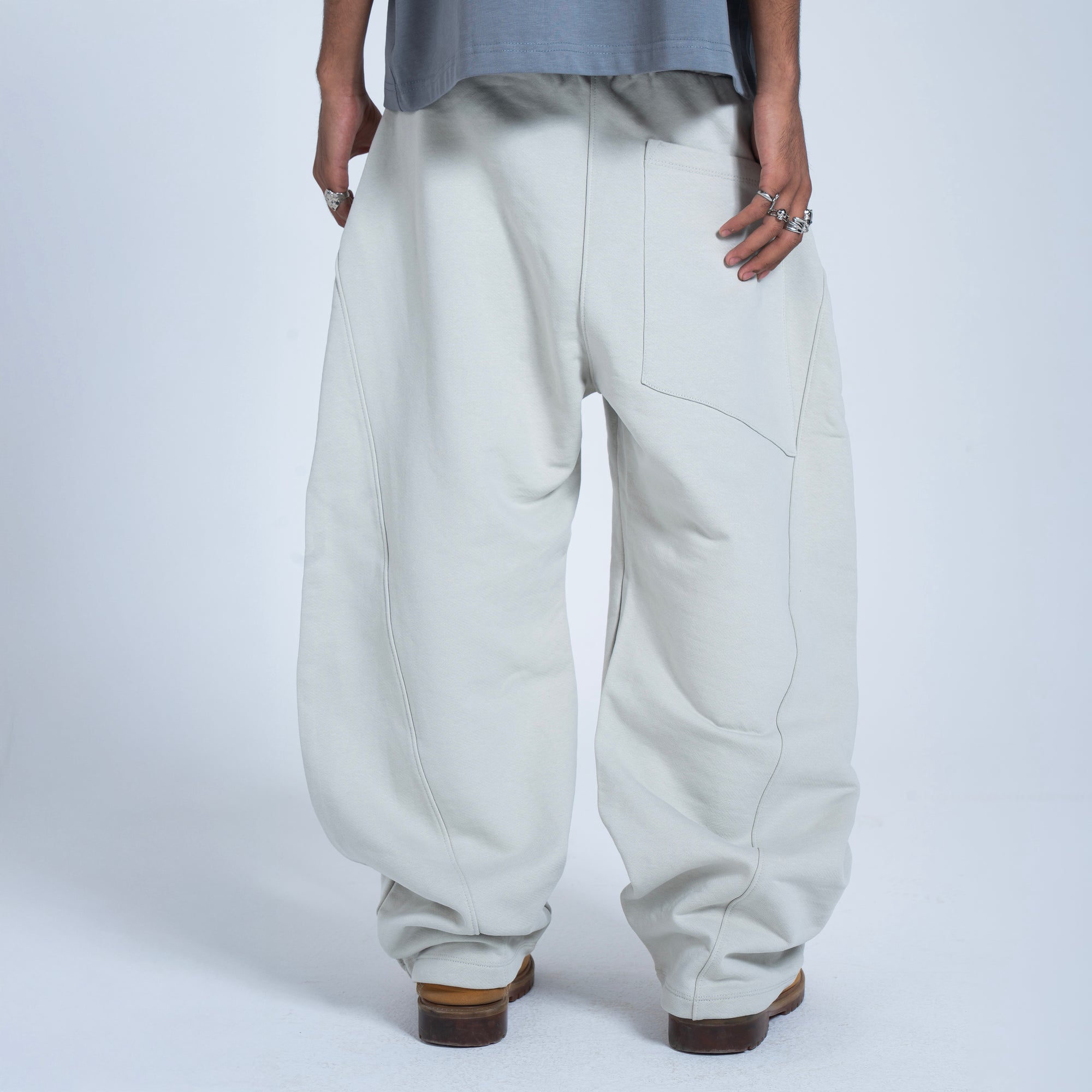 Wide-Leg Tactical Sweatpants