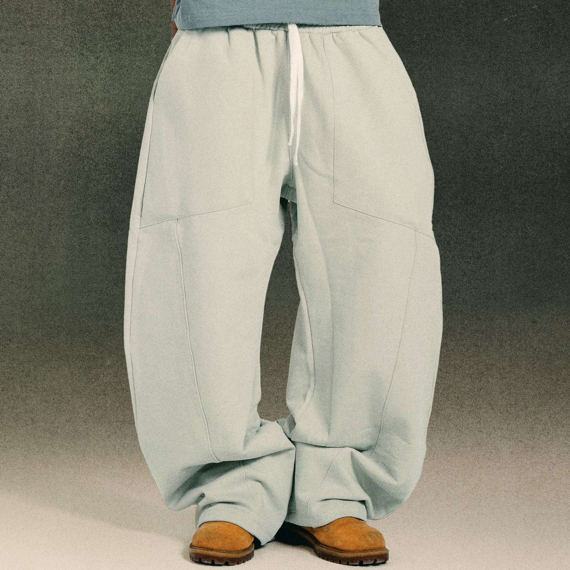 Wide-Leg Tactical Sweatpants
